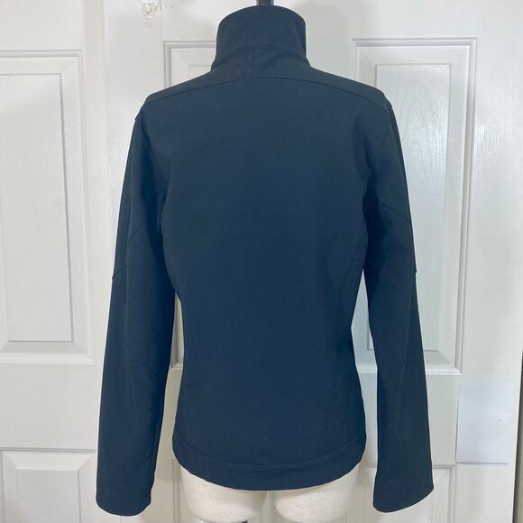 Black scuba utility windbreaker jacket by Fjall, ladies small fleece lined coat - Picture 3 of 9